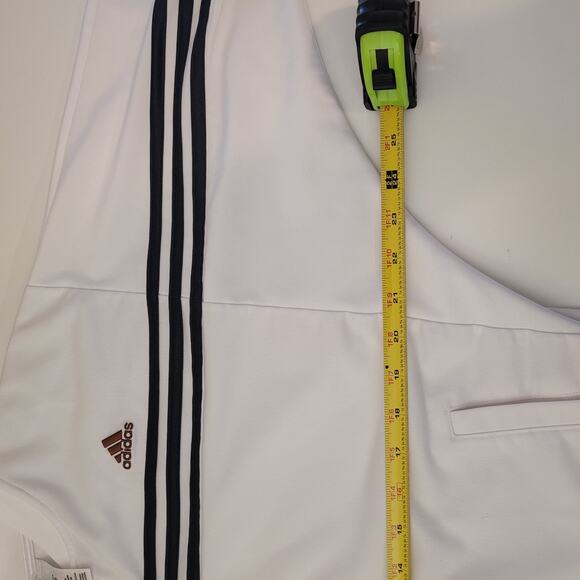 Adidas White Full Zip Track Jacket Youth XL Three Stripes Logo Streetwear - Picture 5 of 8